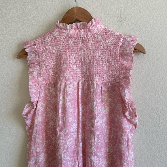 J. Crew Pink Floral Smocked Top - Picture 4 of 10